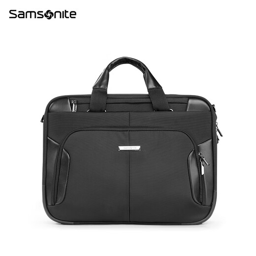 Samsonite Men's Business Briefcase Large Capacity Commuting Laptop Handbag Birthday Gift BP0 Black Men's Briefcase 15.6 Inch