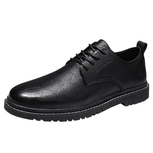 
LWOK new product casual leather shoes fashionable men's shoes Korean version men's business shoes men's formal shoes versatile flat shoes trendy shoes 9920 black 40