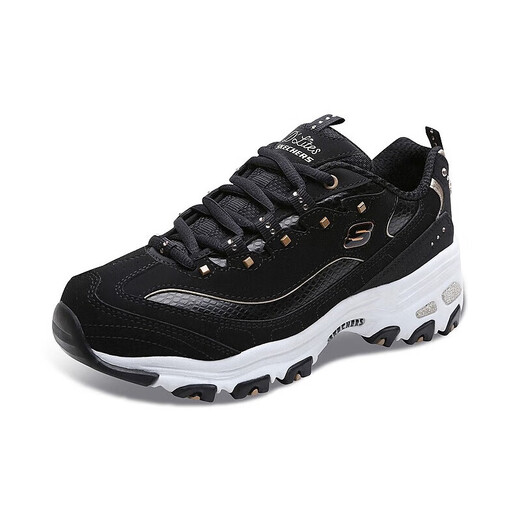 斯凯奇（SKECHERS）女鞋厚底增高蛇纹熊猫鞋复古潮流铆钉老爹鞋运动休闲鞋11979