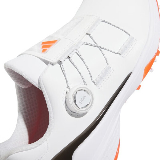 阿迪达斯 （adidas）高尔夫球鞋男士ZG23系列新款时尚轻量防侧滑防泼水BOA舒适运动鞋 GY9716 白/一号黑/半荧光红 44 （UK9.5）