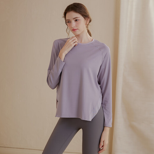 LULULOMDDW yoga wear women's quick-drying long-sleeved sports T-shirt running training large size Pilates cover-up autumn and winter fitness tops for women black XL recommended 125-140Jin Jin equals 0.5 kg