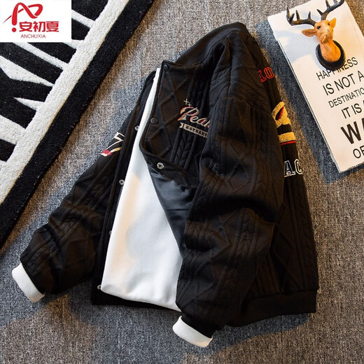 Чуксия Xiaoxiangfeng Heavy Bomber Jacket, мужская бейсбольная форма, весенняя и осенняя модная одежда пары, мужские топы, 826 Black 2xl [Рекомендуется 140-160JIN [JIN равно 0,5 кг]]