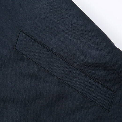 Hongdu Wolle mit Mulberry Seidenjacke Herren-Reißverschluss Stil für Arbeiten formelle Kleidung zum Treffen mit Business Jacke mittleren Alters Jacke Marine Blue 90 Wolle 10 Seiden JT6218-1 XL (180/96A)
