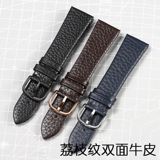 Geeignet für den originalen Armani-Leder-Leder-Litschee-Muster AR60027 AR11105 AR60028 11143 Männer Schwarz-Silber-Schnalle 22mm