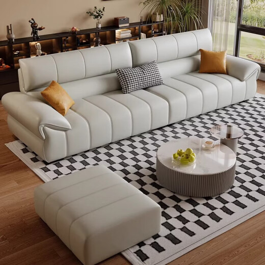 Jianxin echtes Ledersofa Wohnzimmer 2025 Neues kleines Wohnungssofa modernes einfaches Ledersofa 699