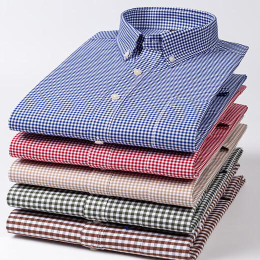 Yunting New Pure Cotton Plaid Shirt Herren-Langarm-Modegeschäft Casual Atmable-Hemd Britisch-Style 18-687 3xl/43