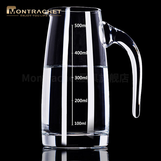Montrachet glass wine dispenser white wine home high-end Chinese restaurant with thickened crystal red wine decanter foreign wine kettle 500ml straight wine dispenser white scale about 1Jin Jin is equal to 0.5 kilograms