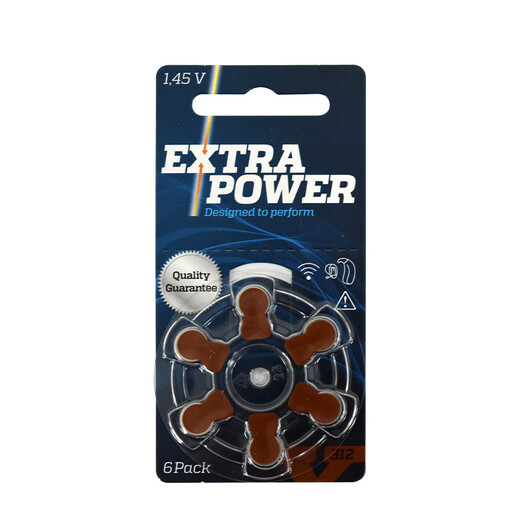 
Hearing aid accessories battery Zinc air EXTRA POWER mercury-free button battery A10A13A312A675 No. 312 (1 plate 6 tablets)