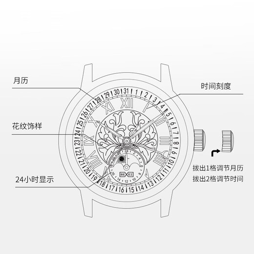 BEXEI彼赛十大名表品牌手表男士全自动机械表防水夜光腕表男友爸爸礼物 黑皮银壳黑面-9215