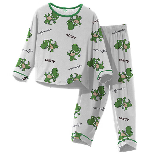 Modal Boys Pyjamas Spring and Automne Modal Children's Long à manches longues Mine de taille moyenne pour enfants pour garçons pour garçons 2024 Nouveau automne 2M - PROS-12158 8 Tailles (100-110) CM