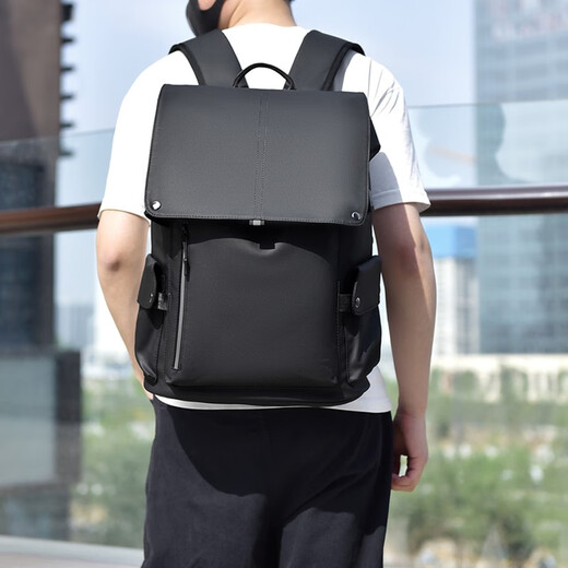 Double Star Backpack for Men's Backpack Large Capacity Business Commuter Sports Travel Can Hold 15.6 Inch Computer Bag Black