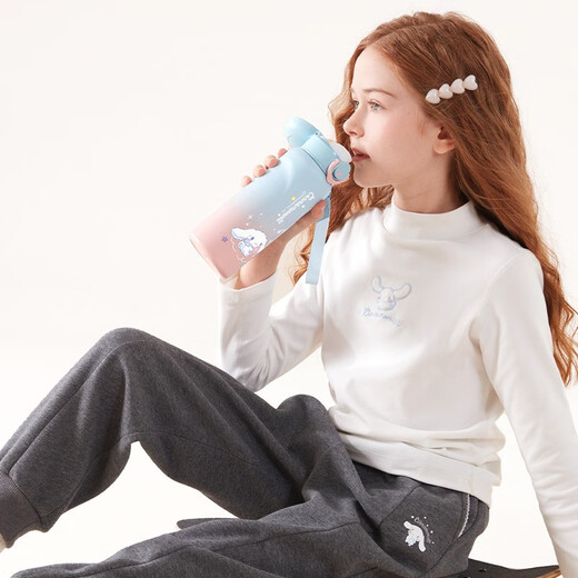 Hello Kitty库洛米儿童保温杯女孩上学幼儿园食品级316直饮水壶杯子 玉桂狗480ml  6629