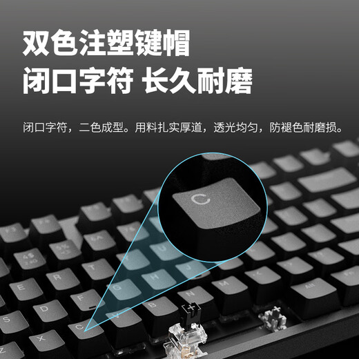 Rapoo V500PRO Mechanical Keyboard Wired, Wireless and Bluetooth Multi-Model Home Office E-Sports Gaming 104 Keys Conflict-Free V500PRO Upgraded Dual-Model Black Black Switches