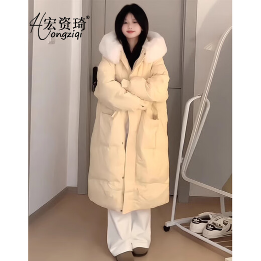 Chaqueta de algodón Hongziqi Down para mujeres en invierno 2025 Nuevo chaqueta de algodón de algodón de collar de gama alta y de gama grande en espesas