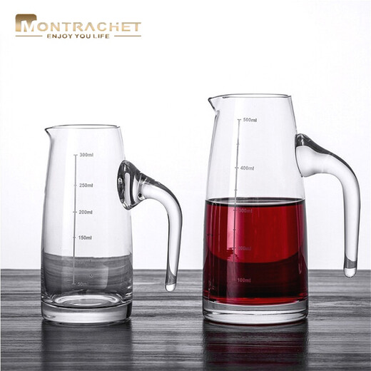 Montrachet glass wine dispenser white wine home high-end Chinese restaurant with thickened crystal red wine decanter foreign wine kettle 500ml straight wine dispenser white scale about 1Jin Jin is equal to 0.5 kilograms