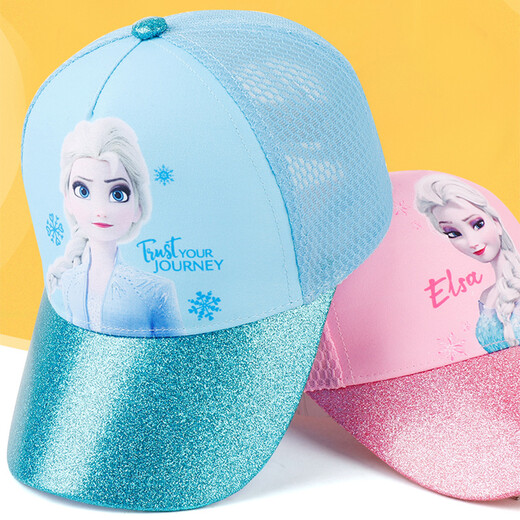 Disney Disney gefrorener Kinderhut Frühling und Sommer Dünne Sonnenhut Girls Baseball Mütze Mesh Sun Hut