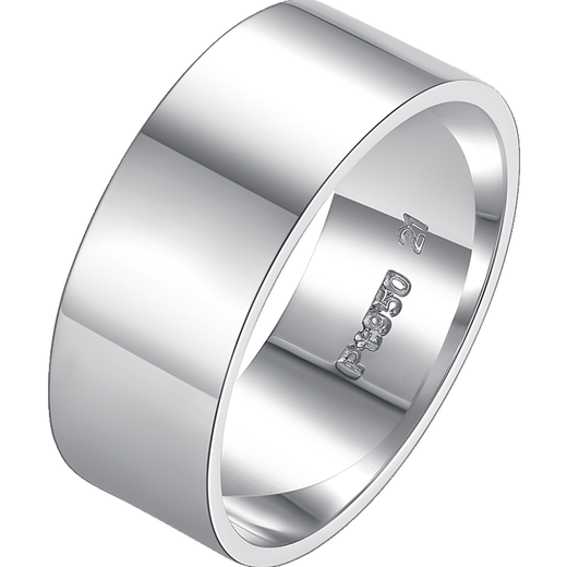Aido diamond pt950 platinum ring men's fine platinum wide solid thick thick ring 23# 10.0-10.2g face width about 8.0mm