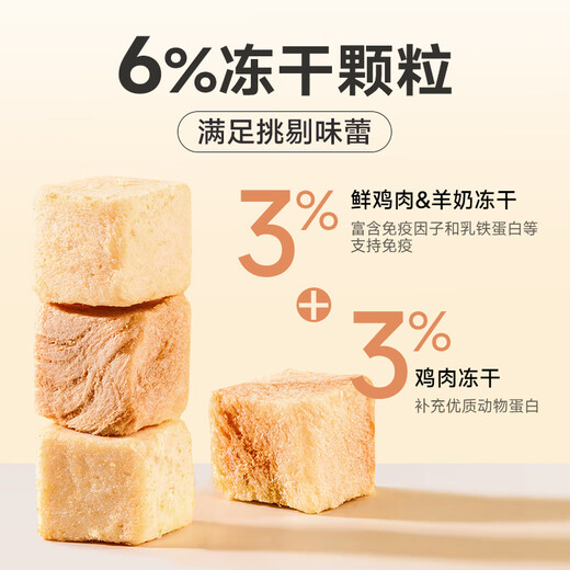 MYFOODIE Dog Food Beef and Goat Milk Full Price Freeze-Dried Food Teddy Golden Retriever Corgi Small Dog General Puppy Food 2kg 6kg Beef and Goat Milk Full Price Freeze-Dried Puppy Food 0lb (Subject to actual Specifications)