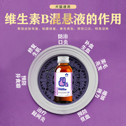 Dawei Pet Compound Vitamin B Nutrient Solution for pets to regulate stomatitis, pica and skin disease recovery 2 bottles