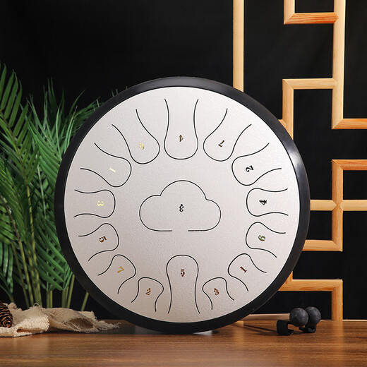 WEIKASI Ethereal Drum Adult 12-inch Steel Tongue Drum Forget-Word Drum Fanyin Drum Drummer Drum Children's Percussion Instrument Upgraded Carbon Steel-12-inch 11-tone Cinnabar Red