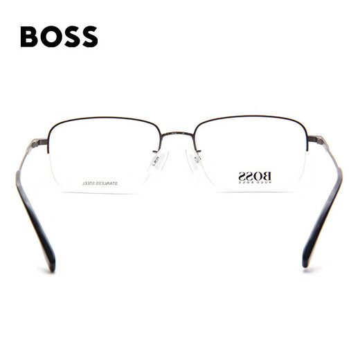 HUGO BOSS雨果博斯光学镜架枪灰色钛框枪灰色近视眼镜框1289F R81 56MM(T)