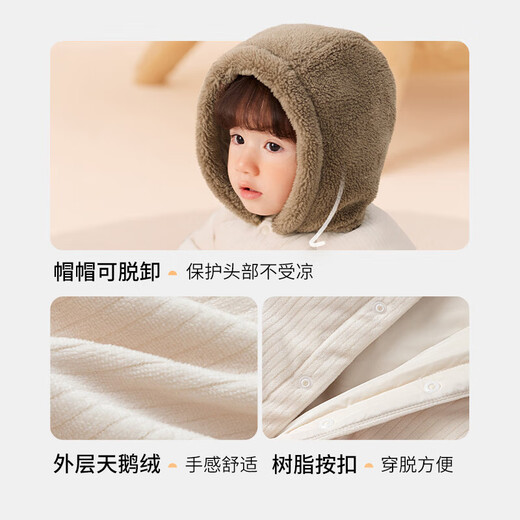 Balabala baby jumpsuit baby down jacket 2023 bodysuit splicing autumn and winter velvet Balabala baby jumpsuit baby down jacket 2023 bodysuit splicing autumn and winter velvet