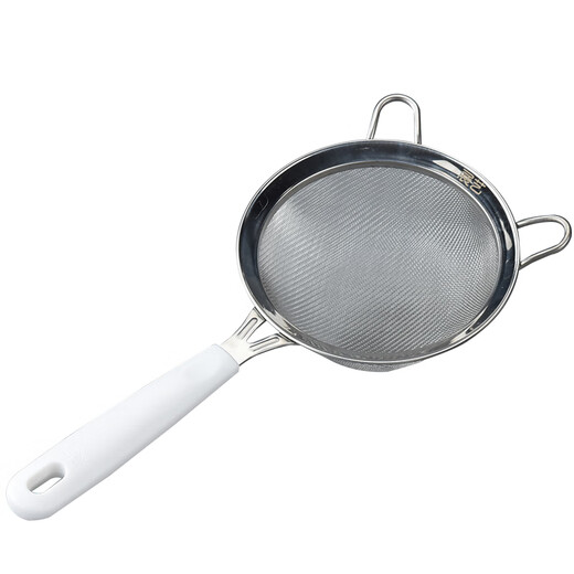 Zhanyi 304 stainless steel hand-held 30-mesh flour sieve, sugar powder sieve, moon cake, biscuits, pastry baking tools, 14cm flour sieve