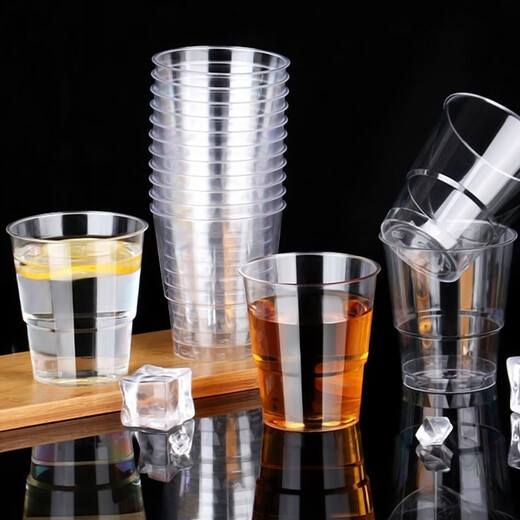 Badger aviation cup disposable cup coffee beer liquor cup beverage tea cup hard plastic space cup 230ml 100 pieces