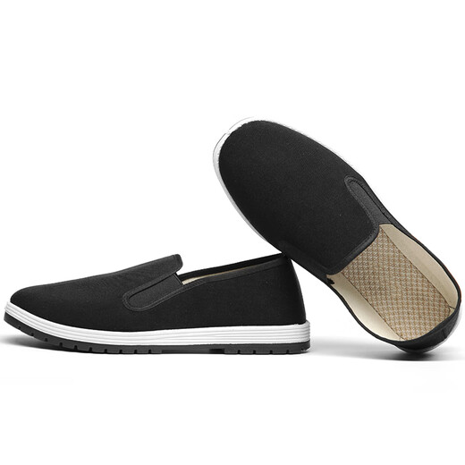 3515 Alte Peking -Stoffschuhe Herrenarbeit Schuhe Weiche Sohle lässige Schuhe atmungsaktive traditionelle Stoffschuhe schwarz 41