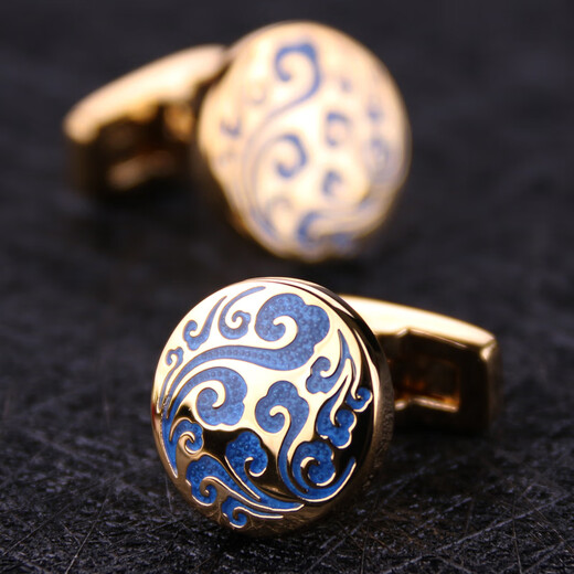 Lieshang Lucky Deer French cufflinks and cuffs for men, light luxury business suit cuff buttons, shirt cuffs, silver snowflake cufflinks