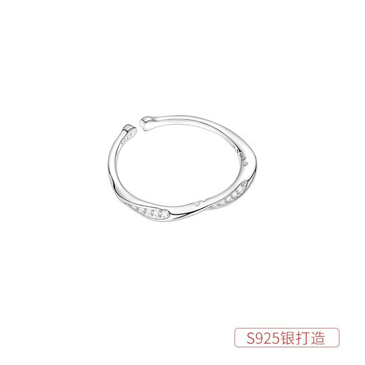 Core luxury 925 silver Möbius ring female niche design fashionable simple plain ring index finger ring adjustable ring