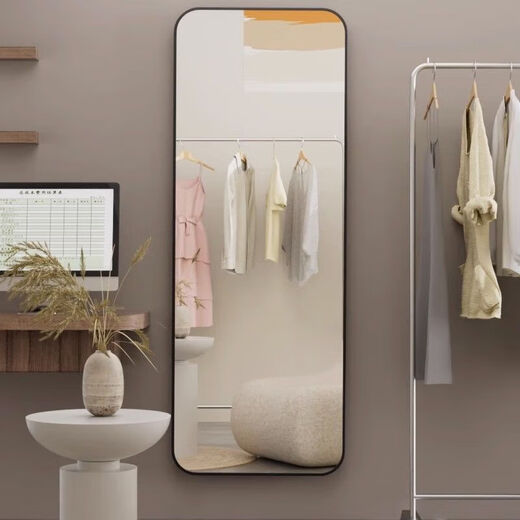 Ximofang Ganzkörper bodenhaftes Mirror Internet Celebrity Girl Home Probe Dressing Mirror Student Schlafsaal mit 20*20 Paste Single Anwendungsfreier rechts-HD