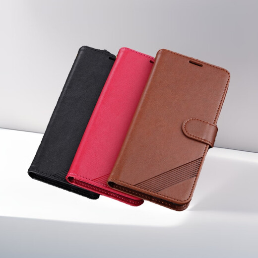 Ju Xiaozhi is suitable for oppoK12X mobile phone case flip leather case PJT110 wallet card case full-package anti-fall soft inner shell with magnetic buckle protective cover for men and women oppo K12X [brown]