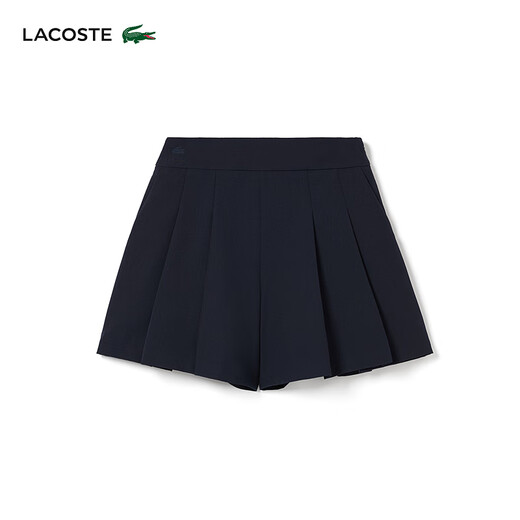 LACOSTE French crocodile women's side zipper design simple casual daily commuting versatile pleated shorts GF3879 166/navy blue 34 155