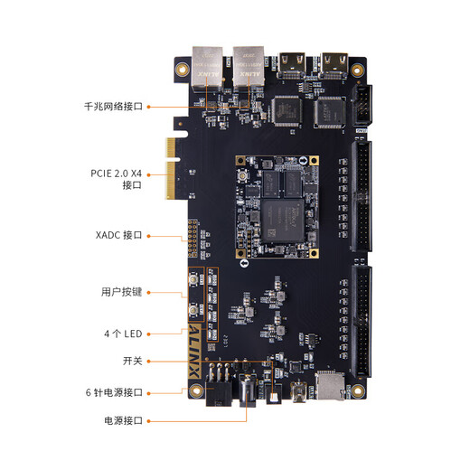 ALINX FPGA开发板XILINX A7 Artix7 XC7A100T 200T PCIE验证 AX7103 开发板 AN9238 AD套餐
