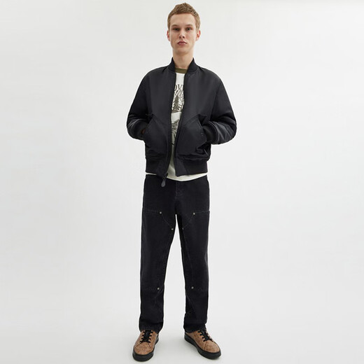 COACH Outlet Men's Classic Logo Presbyopia HIGH LINE Low-top Sports Casual Shoes Low-top Comfortable Commuting Khaki/Black 40.5