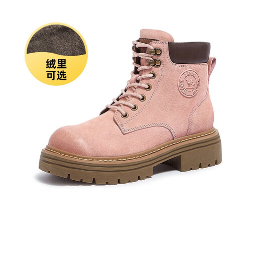 骆驼（CAMEL）【戈壁】工装靴短靴户外登山鞋踢不烂大黄靴女马丁靴 L23W076036R土黄 38