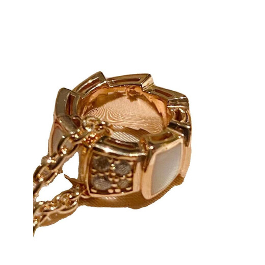 Vickisarge18K rose gold-plated color gold snake bone clavicle necklace white mother-of-pearl moissanite personalized snake-shaped diamond pendant for women Shirakawa mother-of-pearl