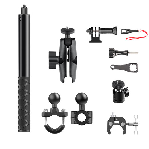 班美萝适用insta360oneX4/3gopro配件摩托车支架自拍杆第三人称骑行拍摄 套装四