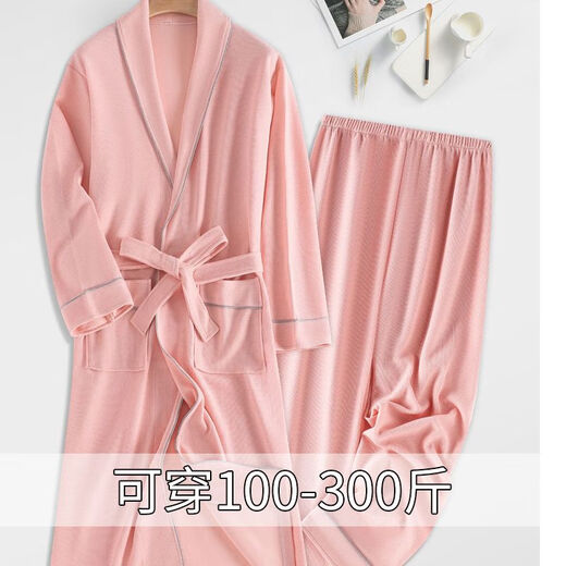 
Catman (MiiOW) bathrobe large size 300 Jin [Jin equals 0.5 kg] Couple pajamas men and women long-sleeved slimming towel material hotel bathrobe five-star nightgown summer black single robe 5XL 280-300 Jin [Jin equals 0.5 kg]