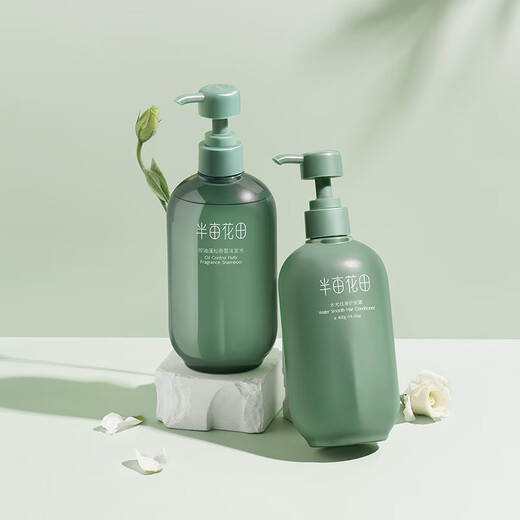 Halbgeschoss Blütenfeldöl Kontrolle Flauschiger Shampoo Conditioner Aminosäureöl-Kontrolle Anti-Dandruff, Silikonölfreier Set Dauerduft für Männer und Frauen