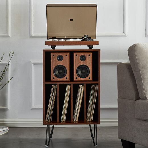 ARKROCKET Cassini CASINI retro Bluetooth vinyl record player professional-grade LP film gramophone split type with audio moving magnetic needle machine birthday gift ornament walnut color Cassini + Setio cabinet walnut color