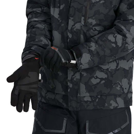 SIMMS sun protection gloves SOLARFLEX fishing special gloves Luya spring, summer, autumn and winter warm wear-resistant comfortable and breathable PG-13794 five-finger gloves black M