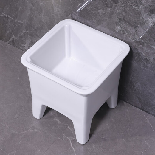 Lefit (lfte) bathroom ceramic wash mop pool balcony mop trough household Taiwan-controlled large, medium and small mop basin courtyard mop pool 905 manual water delivery to home