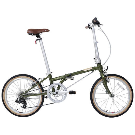 DAHON 20-inch chrome-molybdenum steel 7-speed men's and women's student retro bicycle HAC071 olive green