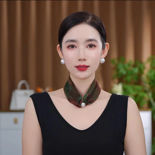 Doghc Neue modische koreanische Version mit vielseitig und vielseitig farbenfrohen halsschützenden magnetischen Schnallen Schalkette Schal einfaches Haarband 2 Leder rosa Schnalle Schal