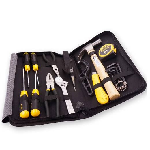 STANLEY Tool Set Home Repair Tool Set Home Portable Repair Tools Screwdriver Wrench Hammer Box Ruler 22-piece Set Professional 92-010-23C