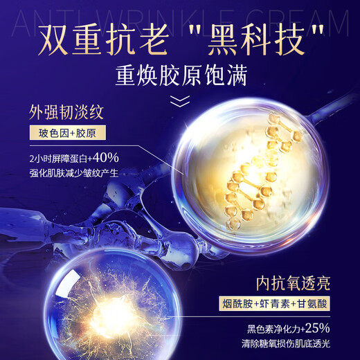 HIEUAILR German High Luxury Anti-Wrinkle Cream Polypeptide Firming and Lightening Fine Lines Anti-Aging and Whitening Skin Care Set for Men and Women Anti-Wrinkle Cream 1 Bottle 50g