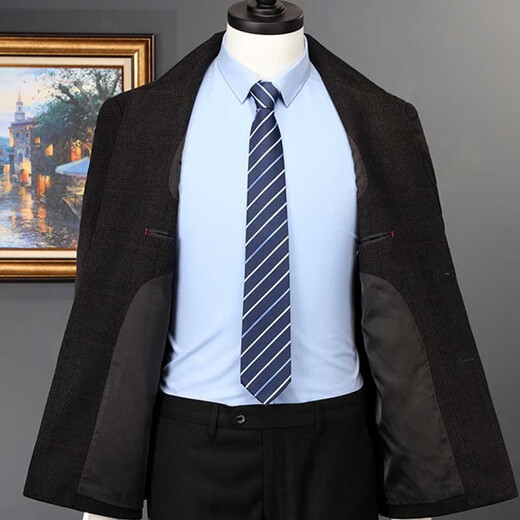 Pier Cardin Wool Jacke Herrenjacke Frühling und Herbst neuer Stil mittlerer und älterer Außenbekleidung und gelegentlich führender Kaderjacke DK-34 Button-Down-Style-Dark Grey L (175)-Empfohlen 130-145jin [Jin gleich 0,5 kg]