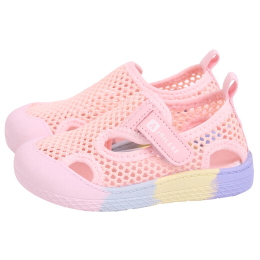Tongxinjie Sandalias de botes para niños Zapatos de interior de jardín de infantes zapatos de malla de malla transpirable SOLO SOLO SOLO SOLO BABJA CL101 PINK-SANDALS 24 TAMAÑO Longitud interior 15.8 cm